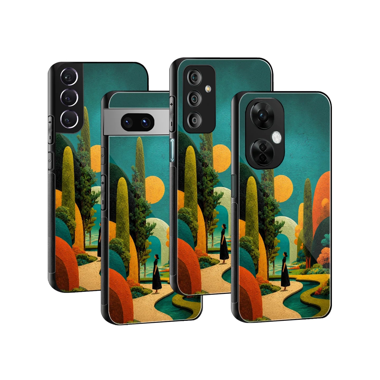 Stylish Glass Back Case for All Smartphones iPhone, Samsung, OnePlus, Pixel, Redmi, Oppo, Vivo, Motorola