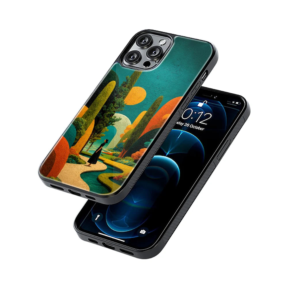 Protective Glass Back Phone Case Compatible with iPhone, Samsung, OnePlus, Pixel & More