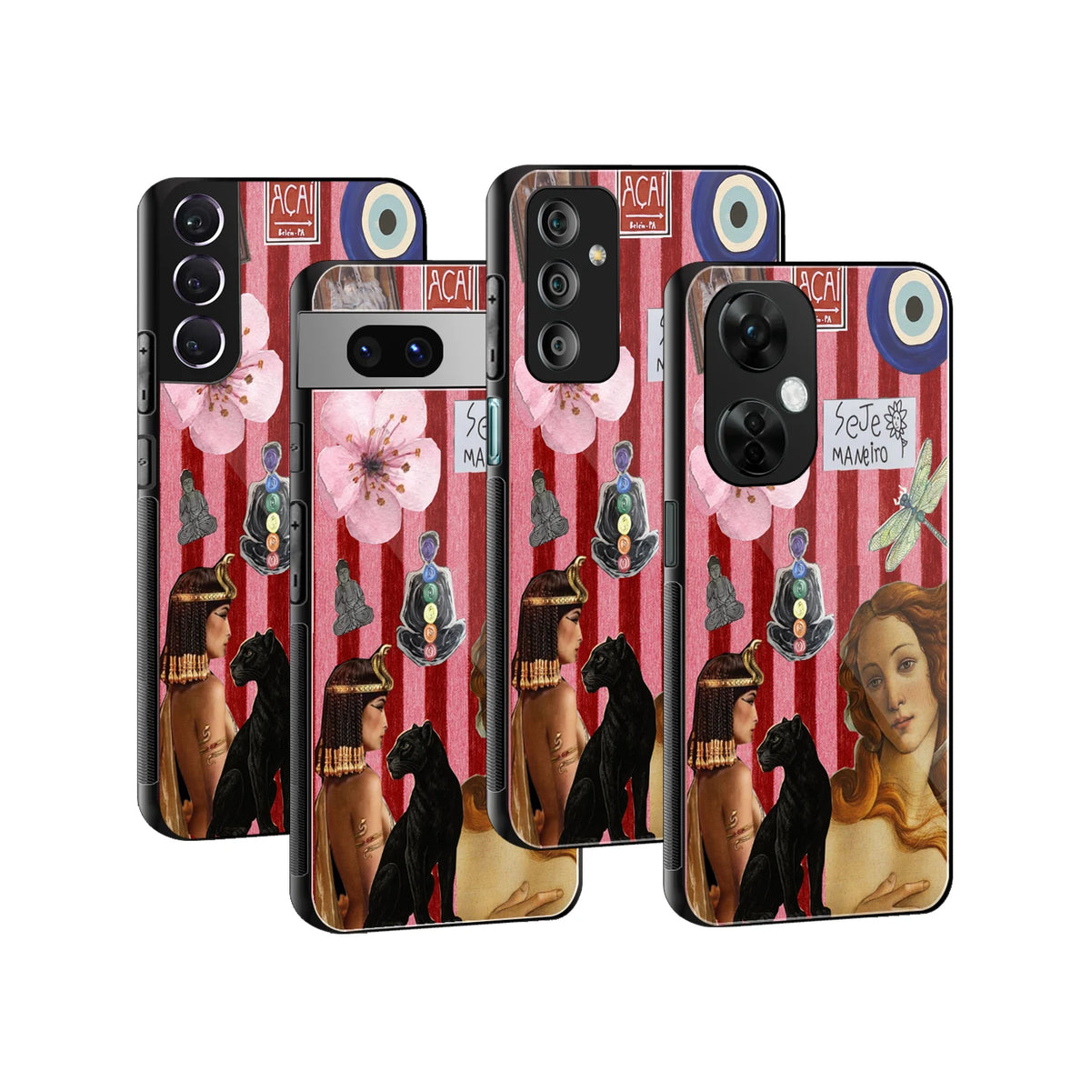 Stylish Glass Back Case for All Smartphones iPhone, Samsung, OnePlus, Pixel, Redmi, Oppo, Vivo, Motorola