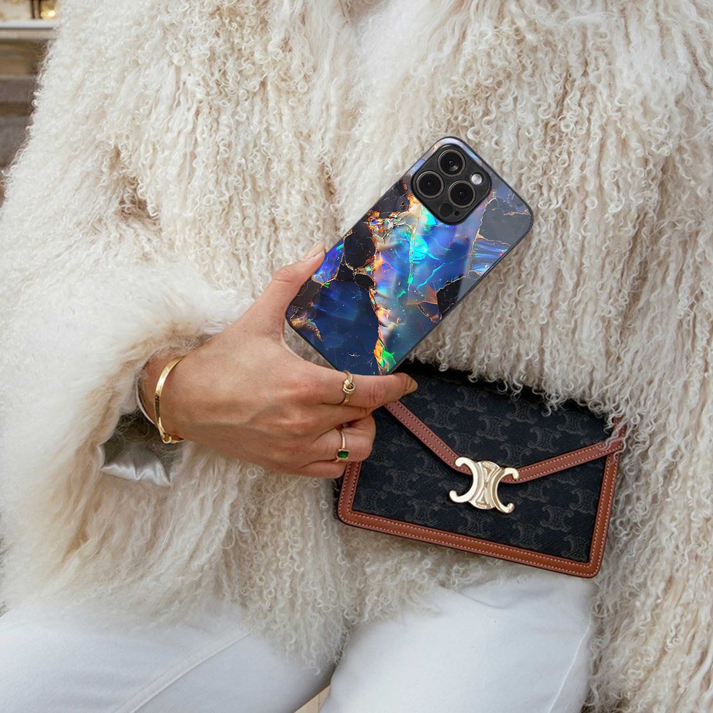 Mystic Marble Phone Case for Iphone 16 | Glass Case