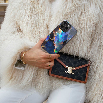 Mystic Marble Phone Case for Iphone 16 | Glass Case