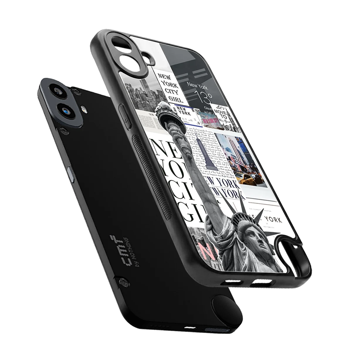 NY Dream sleek cmf nothing phone 1 cover with tempered glass back and TPU edges