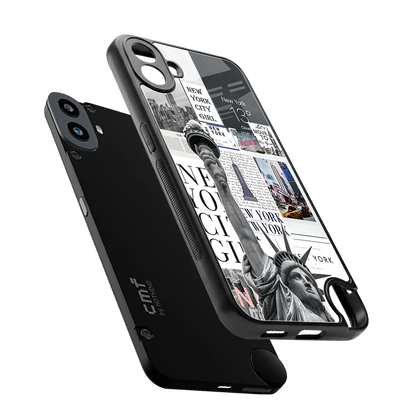 NY Dream sleek cmf nothing phone 1 cover with tempered glass back and TPU edges