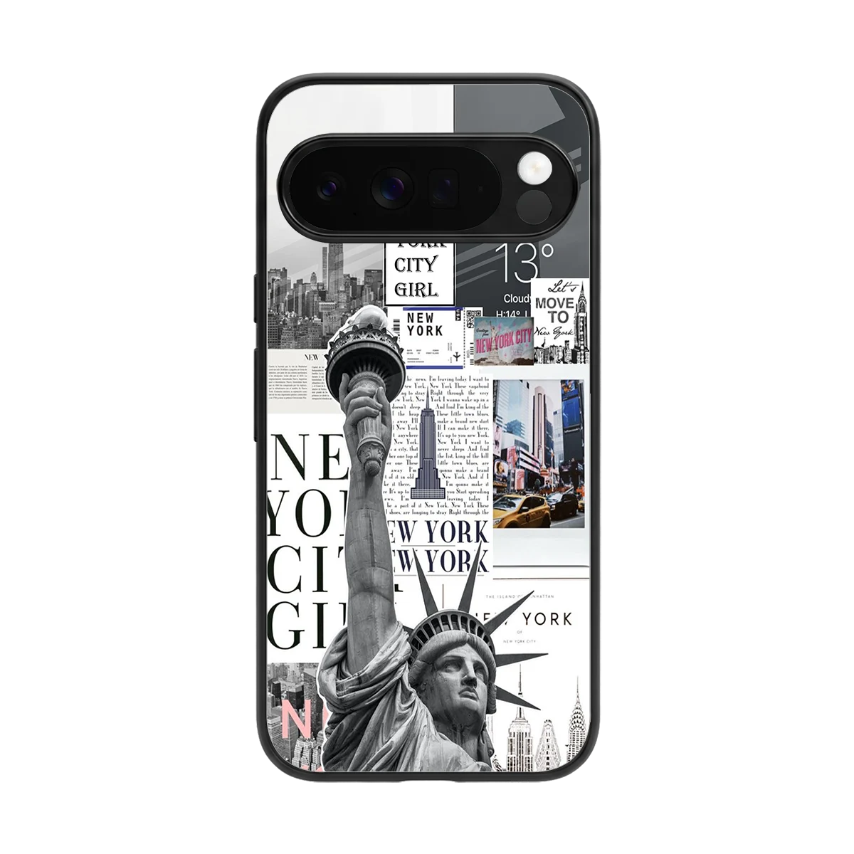 NY Dream back phone cover | glass case for google pixel 10 pro xl