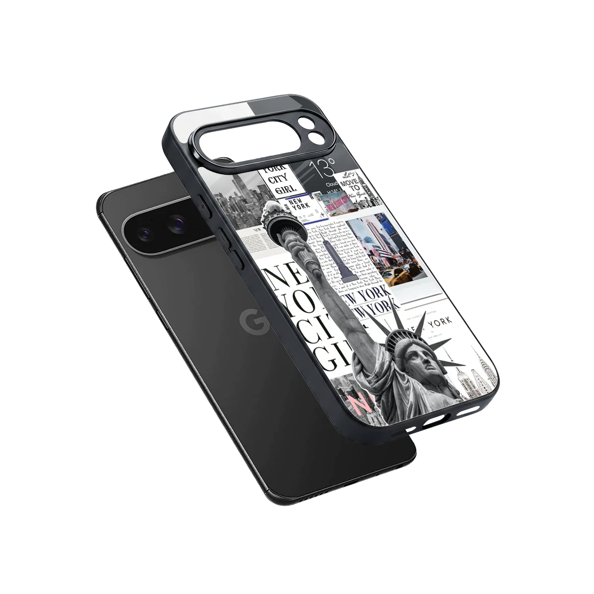 NY Dream sleek google pixel 10 pro xl cover with tempered glass back and TPU edges