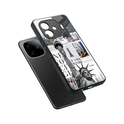 NY Dream sleek iqoo neo 10r 5g cover with tempered glass back and TPU edges