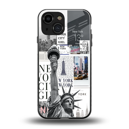 NY Dream back phone cover | glass case for iphone 13 mini