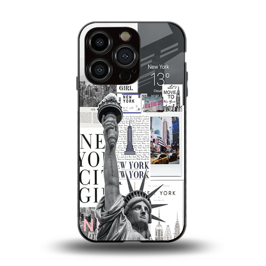 NY Dream back phone cover | glass case for iphone 12 pro