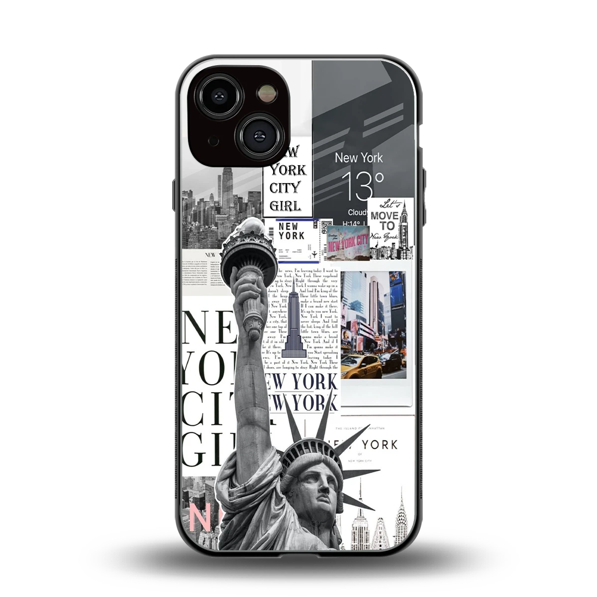 NY Dream back phone cover | glass case for iphone 14