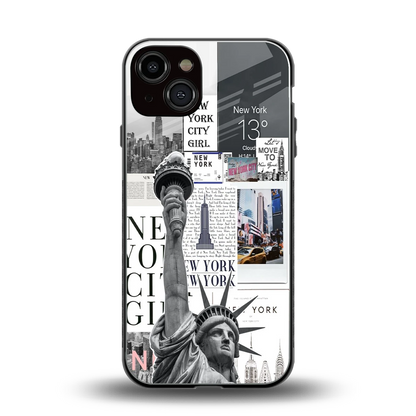 NY Dream back phone cover | glass case for iphone 14
