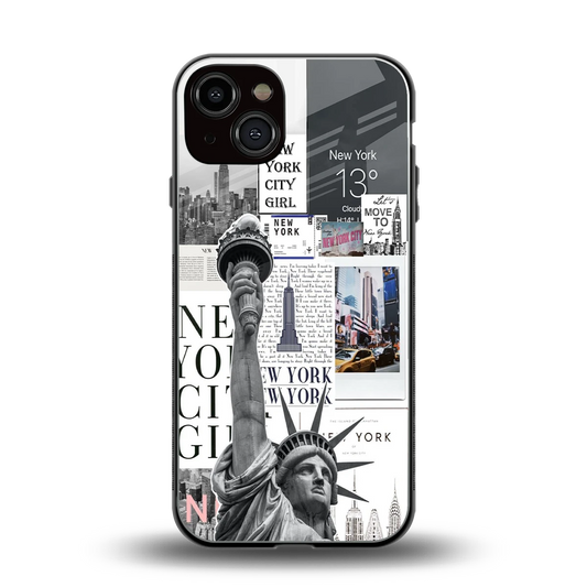 NY Dream back phone cover | glass case for iphone 14