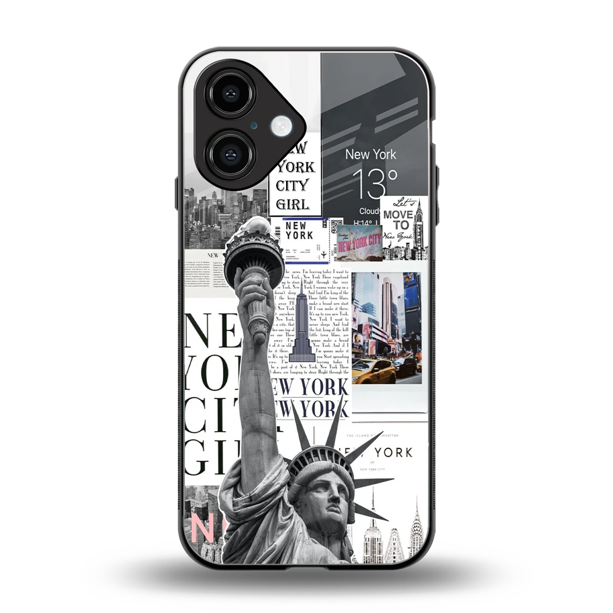 NY Dream back phone cover | glass case for iphone 16
