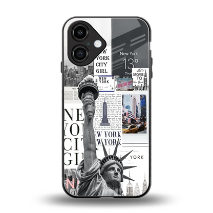 NY Dream back phone cover | glass case for iphone 16