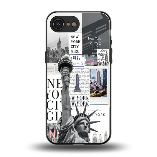 NY Dream back phone cover | glass case for iphone 16e