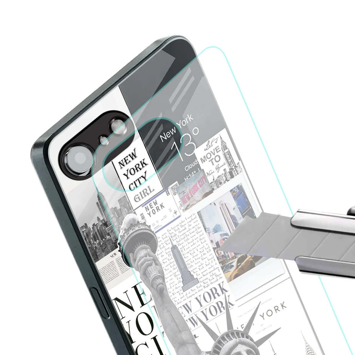 NY Dream stylish phone case for iphone 16e | glossy glass and slim fit