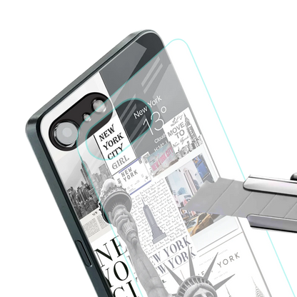 NY Dream stylish phone case for iphone 16e | glossy glass and slim fit