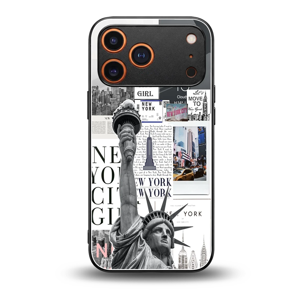 NY Dream back phone cover | glass case for iphone 17 pro