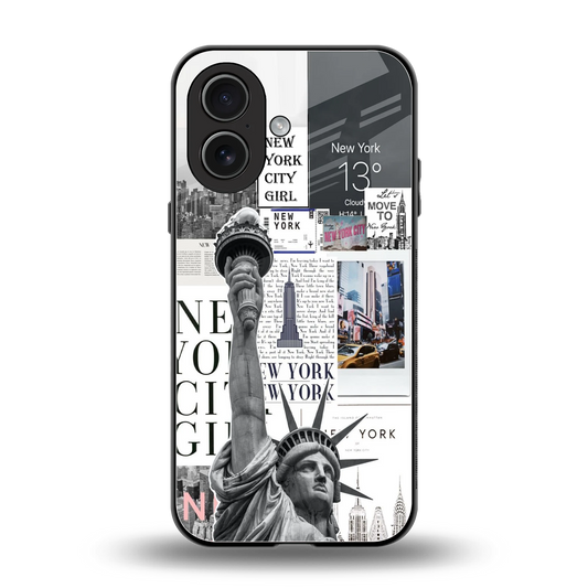 NY Dream back phone cover | glass case for iphone 17