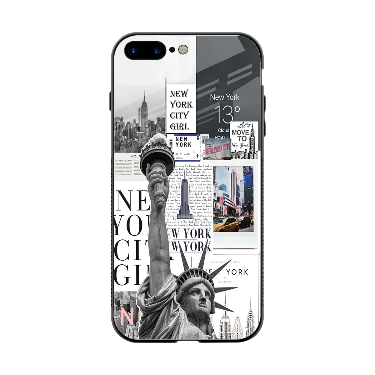 NY Dream back phone cover | glass case for iphone 7 plus