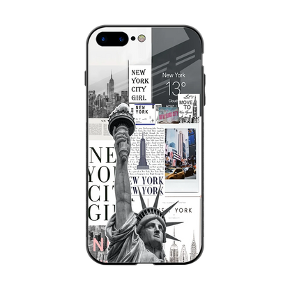 NY Dream back phone cover | glass case for iphone 8 plus