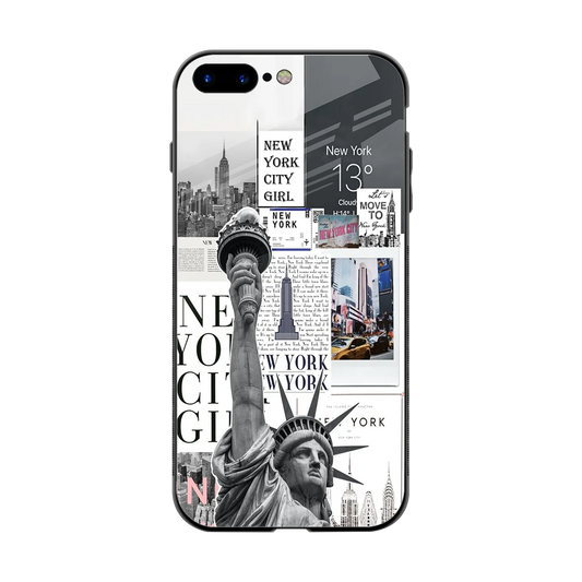 NY Dream back phone cover | glass case for iphone 8 plus