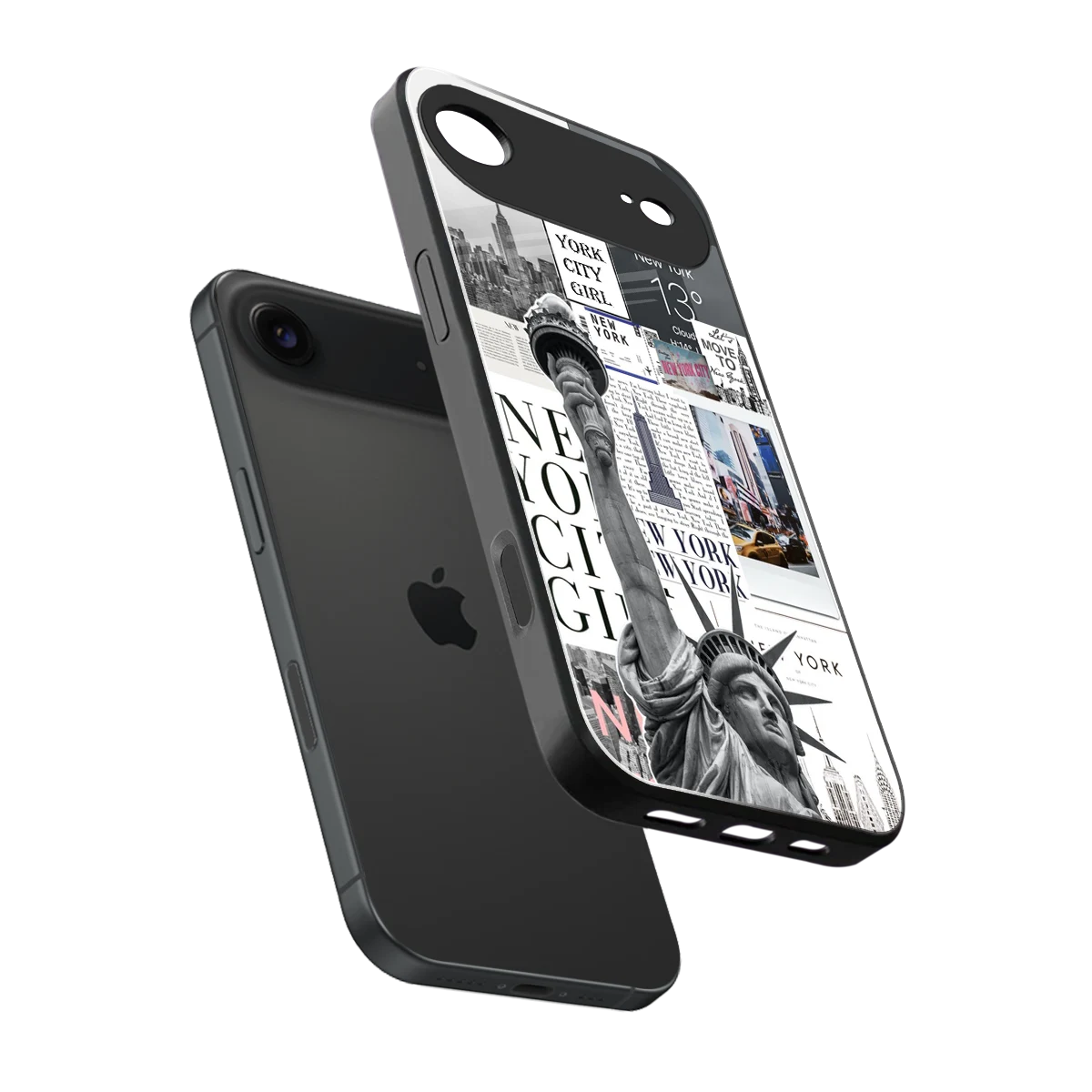 NY Dream sleek iphone air cover with tempered glass back and TPU edges