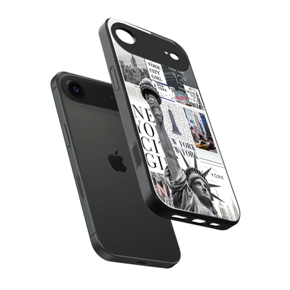 NY Dream sleek iphone air cover with tempered glass back and TPU edges