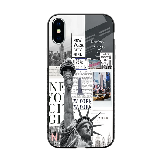 NY Dream back phone cover | glass case for iphone x