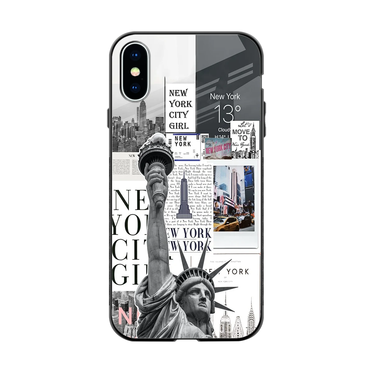 NY Dream back phone cover | glass case for iphone xs