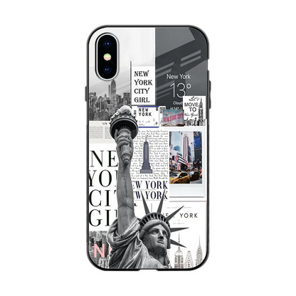 NY Dream back phone cover | glass case for iphone xs