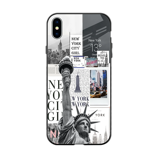 NY Dream back phone cover | glass case for iphone xs max