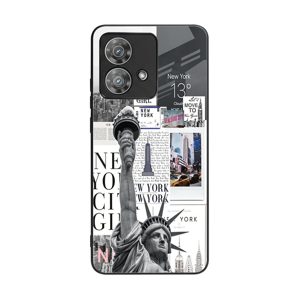 NY Dream back phone cover | glass case for motorola edge 40 neo 5g