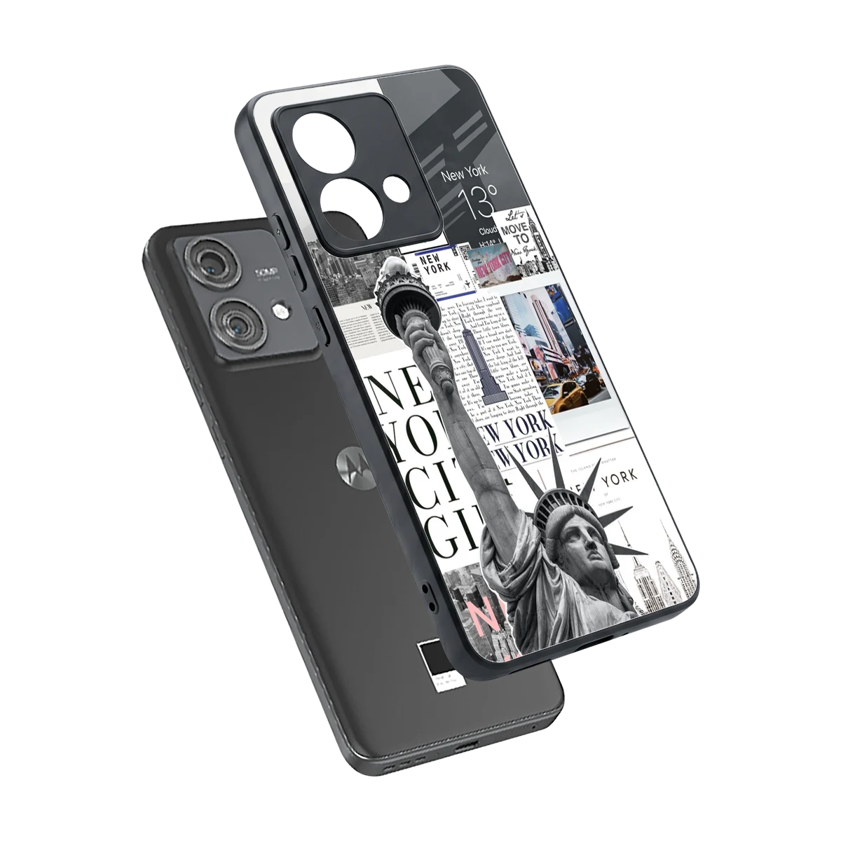 NY Dream sleek motorola edge 40 neo 5g cover with tempered glass back and TPU edges