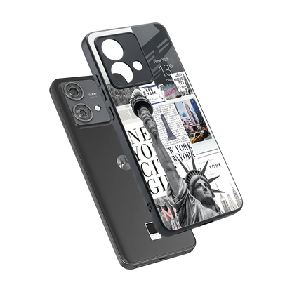 NY Dream sleek motorola edge 40 neo 5g cover with tempered glass back and TPU edges