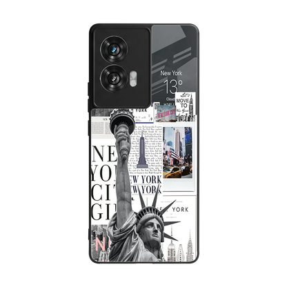 NY Dream back phone cover | glass case for motorola edge 50 fusion