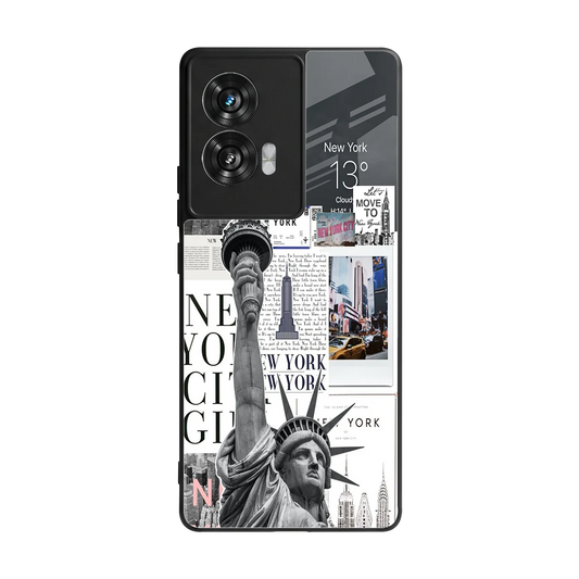 NY Dream back phone cover | glass case for motorola edge 50 fusion