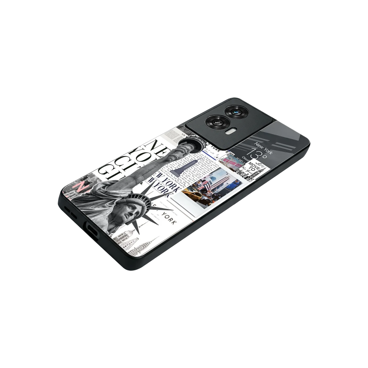 NY Dream stylish phone case for motorola edge 50 fusion | glossy glass and slim fit