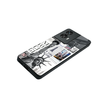 NY Dream stylish phone case for motorola edge 50 fusion | glossy glass and slim fit