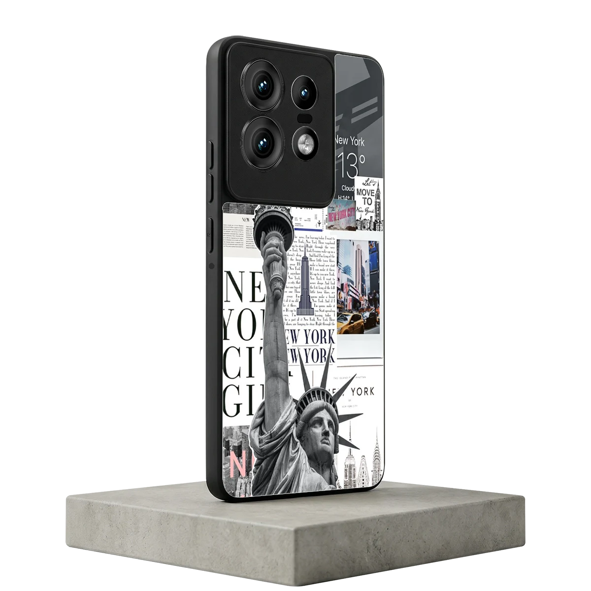 NY Dream motorola edge 50 pro mobile cover | shockproof glass phone case