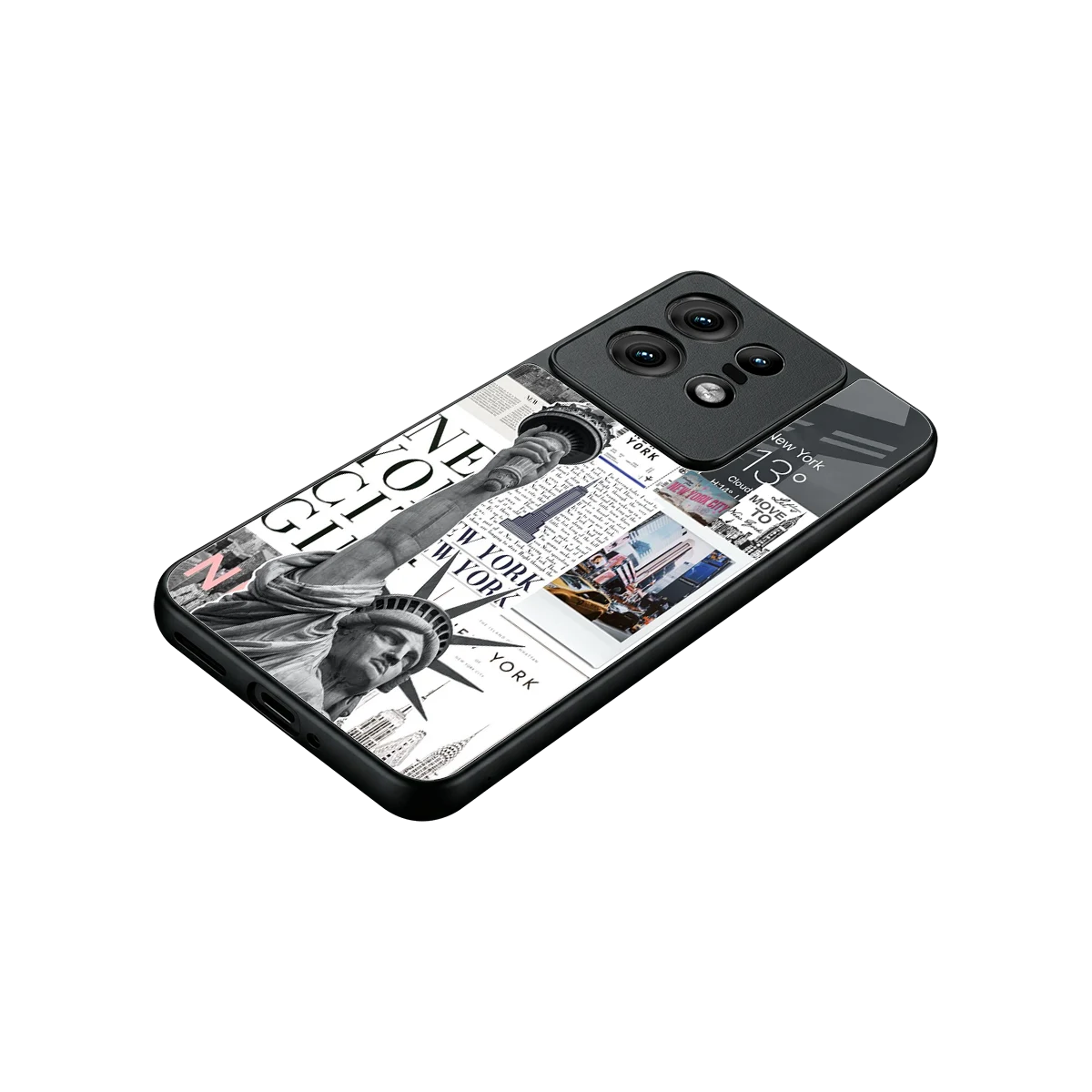 NY Dream stylish phone case for motorola edge 50 pro | glossy glass and slim fit