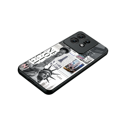 NY Dream stylish phone case for motorola edge 50 pro | glossy glass and slim fit