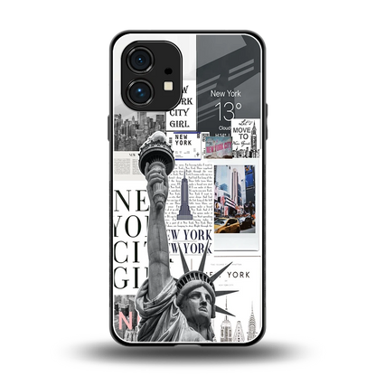 NY Dream back phone cover | glass case for nothing phone 1