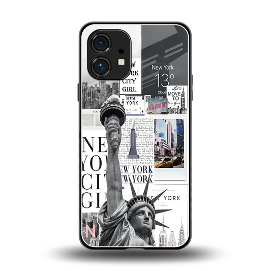 NY Dream back phone cover | glass case for nothing phone 1