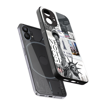 NY Dream sleek nothing phone 1 cover with tempered glass back and TPU edges