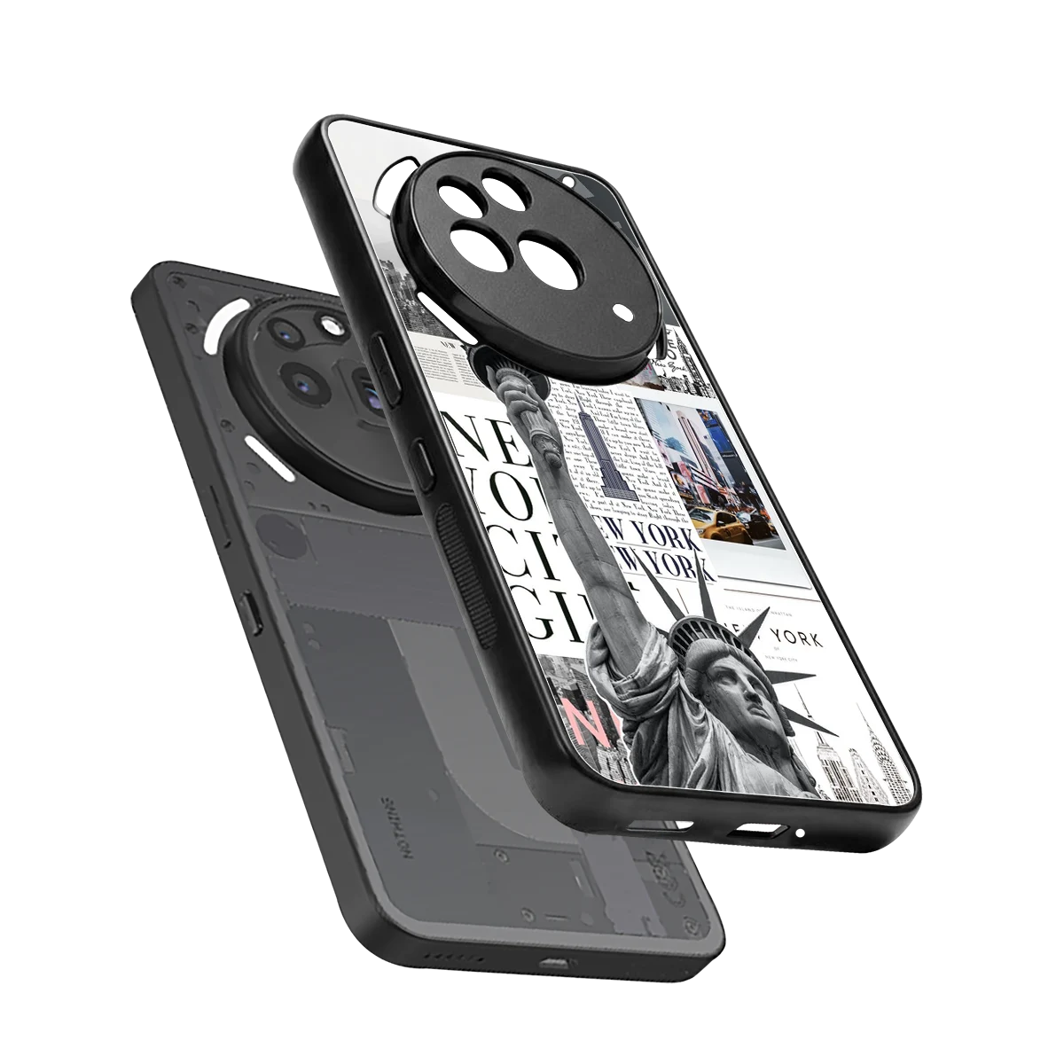 NY Dream sleek nothing phone 3a pro cover with tempered glass back and TPU edges