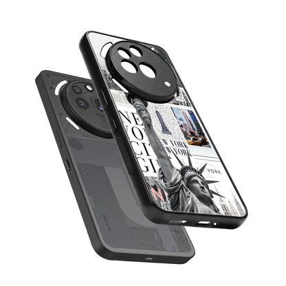 NY Dream sleek nothing phone 3a pro cover with tempered glass back and TPU edges