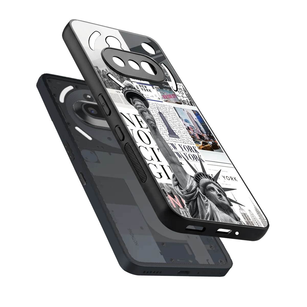NY Dream sleek nothing phone 3a cover with tempered glass back and TPU edges