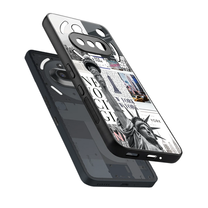 NY Dream sleek nothing phone 3a cover with tempered glass back and TPU edges