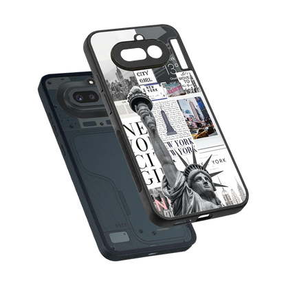 NY Dream sleek nothing phone 4a cover with tempered glass back and TPU edges