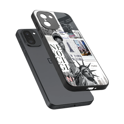 NY Dream sleek oneplus 15r cover with tempered glass back and TPU edges